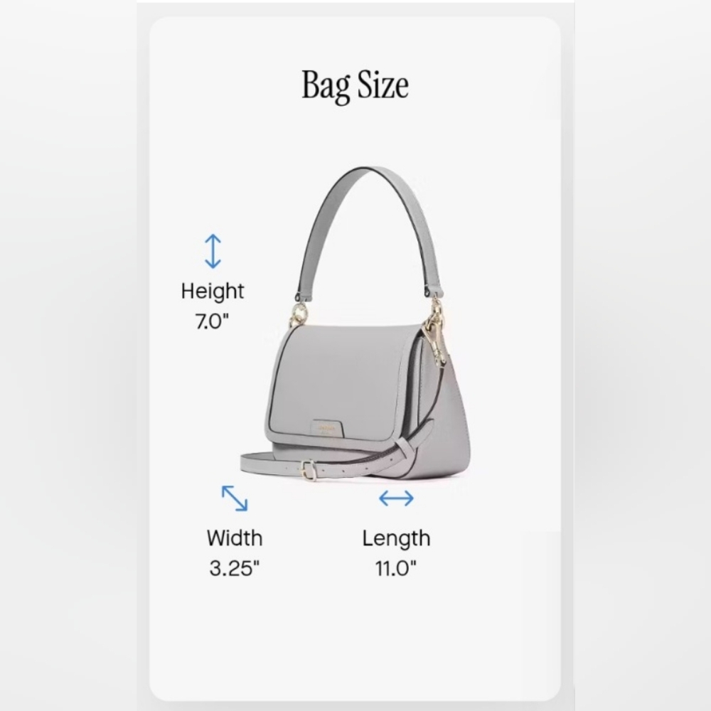 SALE 🎉 HP🎉 NWT Kate Spade Hudson Convertible Flap Shoulder Bag Crossbody - Picture 13 of 14